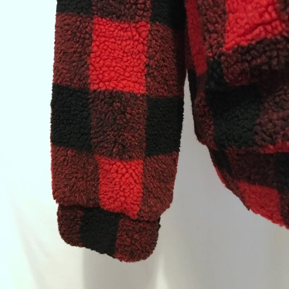 Elodie NWT Buffalo Plaid Sherpa Jacket Women S
